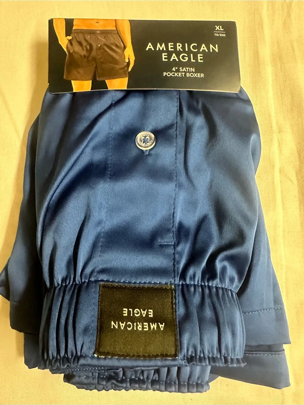 American Eagle Outfitters Satin Pocket Boxer - Royal Blue